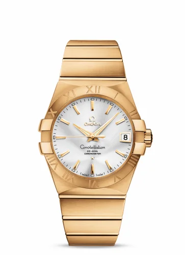 Omega Constellation Co-Axial 38 Yellow Gold / Silver 123.50.38.21.02.002 (12350382102002)